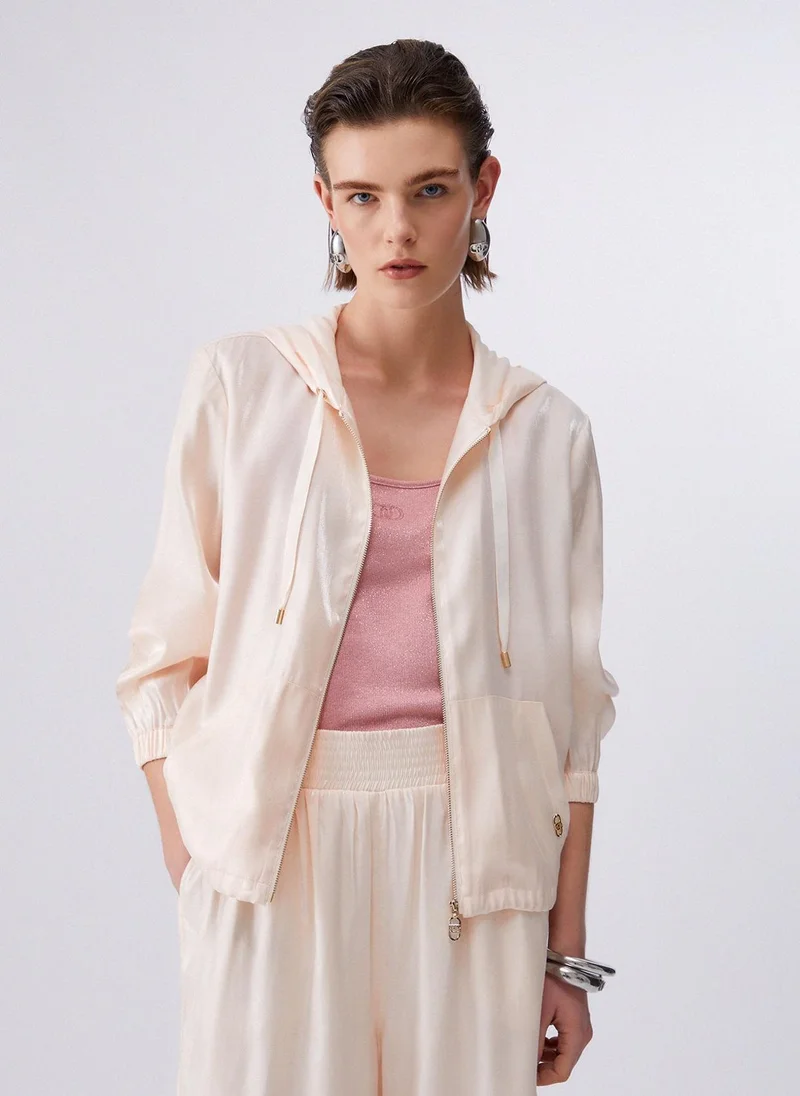 Liu Jo Laminated hooded jacket